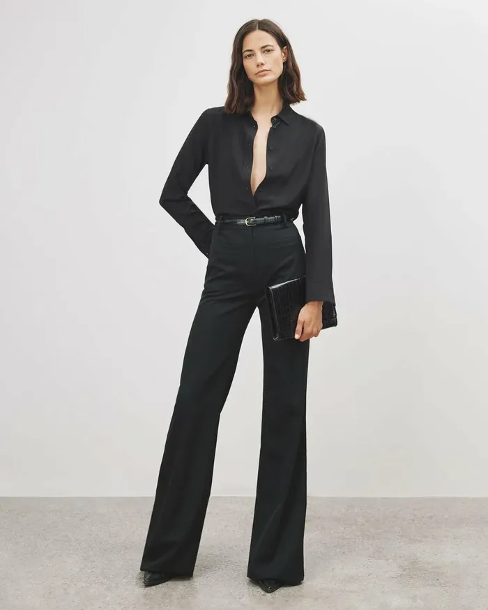 Nili Lotan CHRISTOPHE PANT Brown Women Pants and Shorts