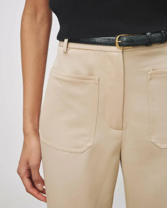 Nili Lotan CHRISTOPHE PANT Brown Women Pants and Shorts