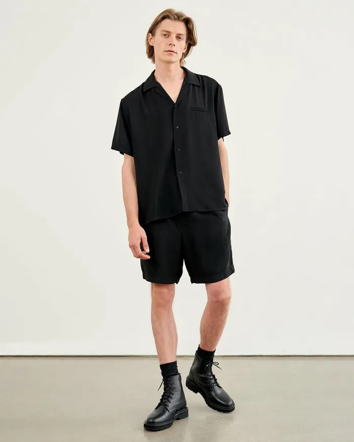 Nili Lotan CODY SHIRT Black Men Shirts
