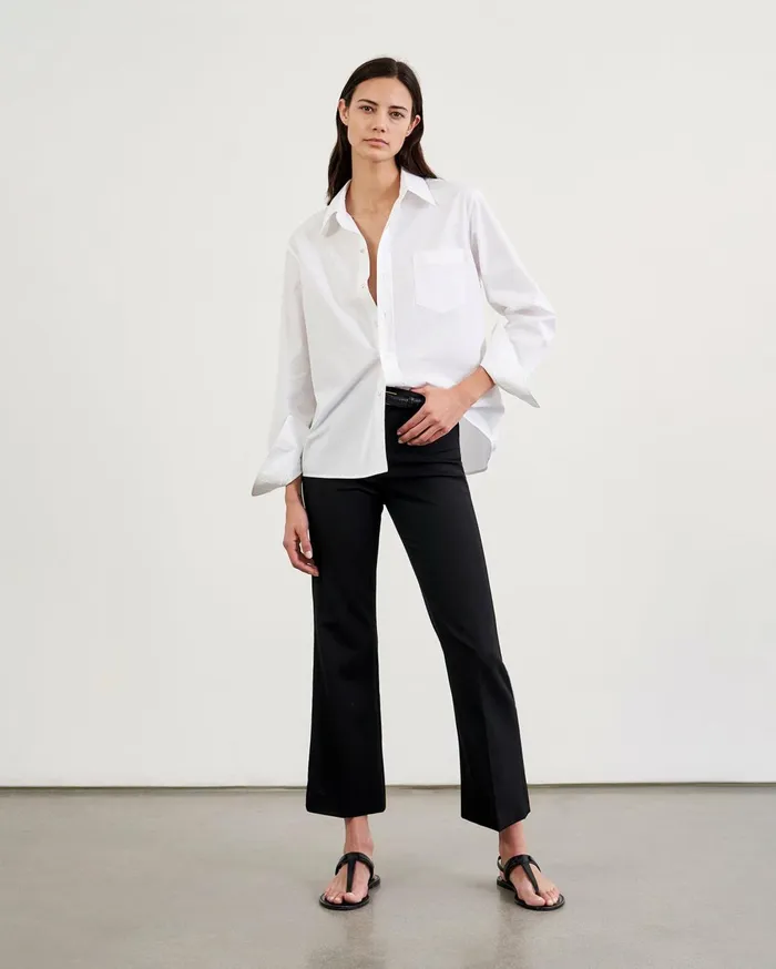 Nili Lotan CROPPED CORETTE PANT Black Women Pants and Shorts