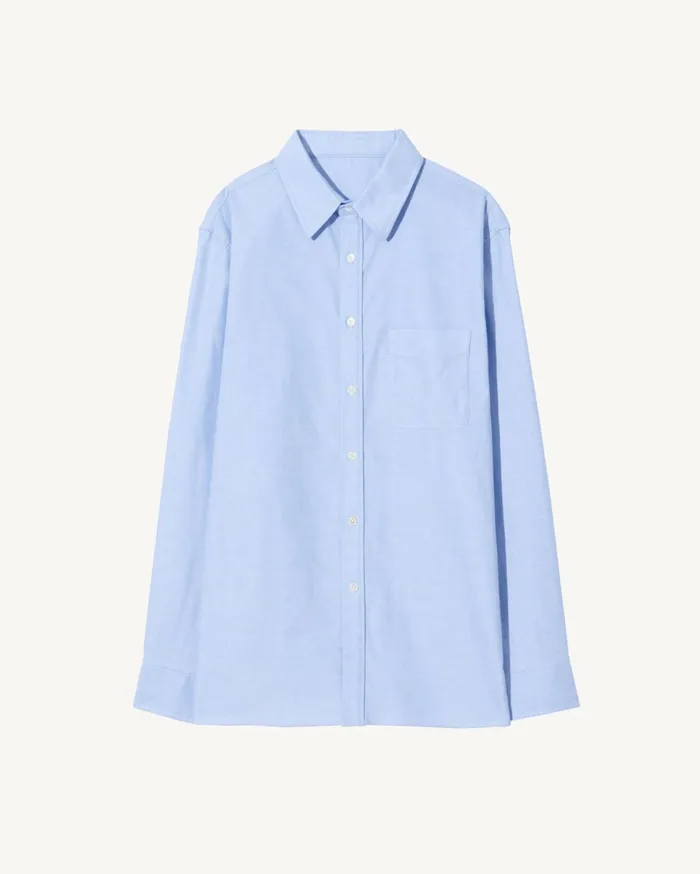 Nili Lotan FINN SHIRT Light Blue Men Shirts