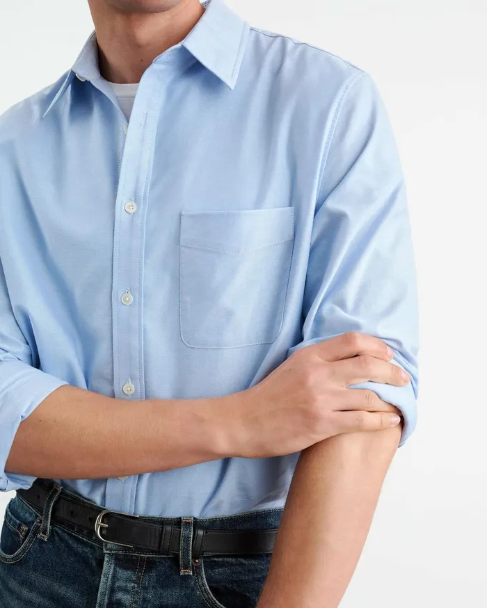 Nili Lotan FINN SHIRT Light Blue Men Shirts