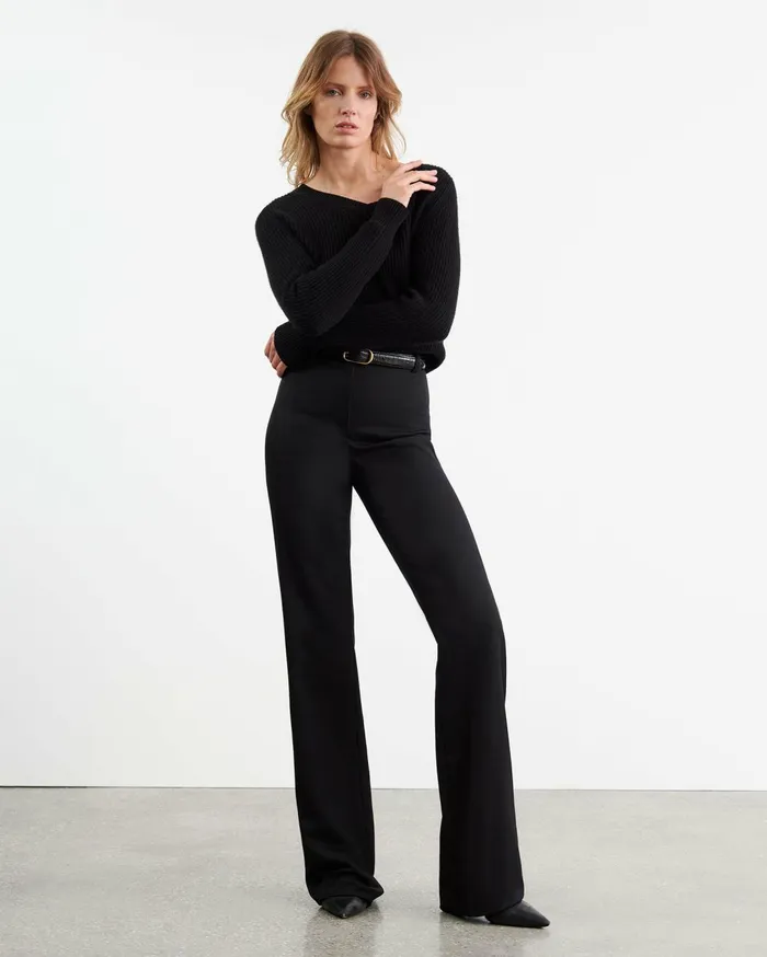 Nili Lotan KORINA CASHMERE SWEATER Espresso Women Knits and Sweaters