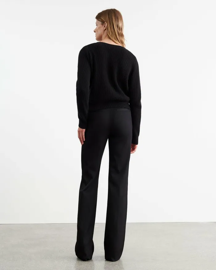 Nili Lotan KORINA CASHMERE SWEATER Espresso Women Knits and Sweaters