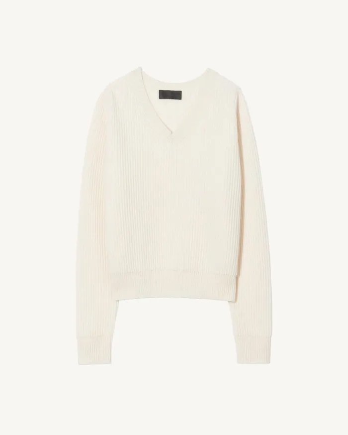 Nili Lotan KORINA CASHMERE SWEATER Espresso Women Knits and Sweaters
