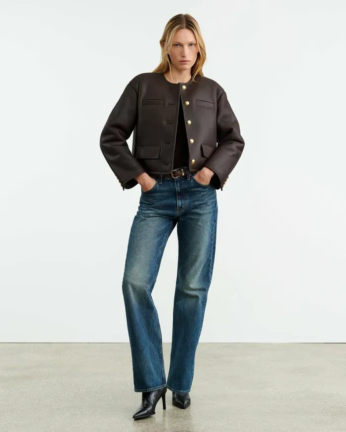 Nili Lotan KORINA CASHMERE SWEATER Espresso Women Knits and Sweaters