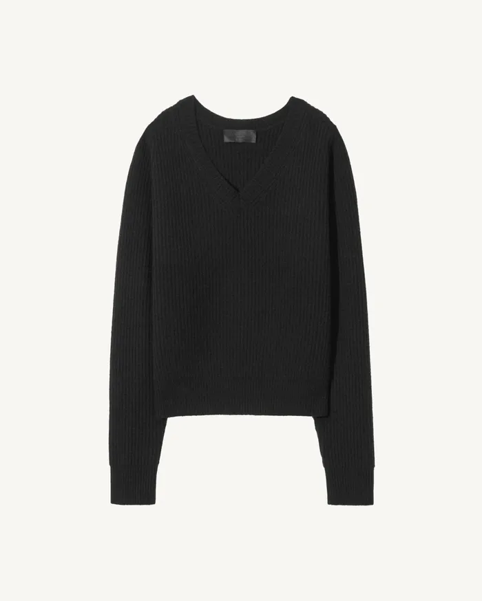 Nili Lotan KORINA CASHMERE SWEATER Espresso Women Knits and Sweaters
