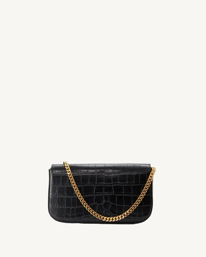 Nili Lotan LE MIA CHAIN BAG Black And Gold Women Handbags