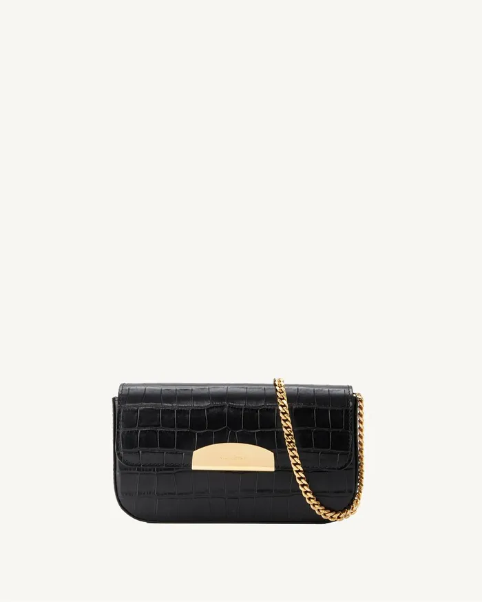 Nili Lotan LE MIA CHAIN BAG Black And Gold Women Handbags