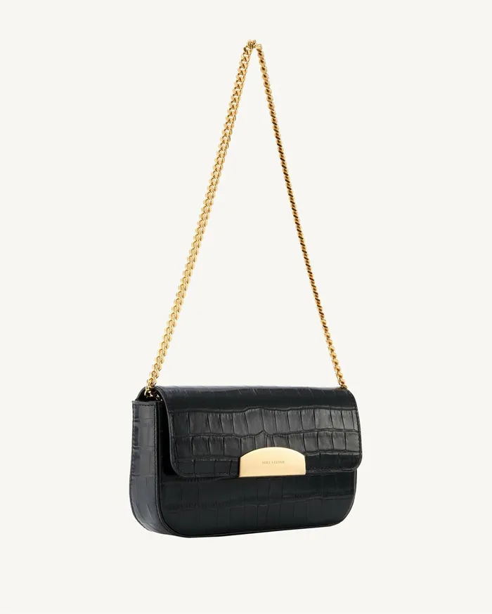 Nili Lotan LE MIA CHAIN BAG Black And Gold Women Handbags