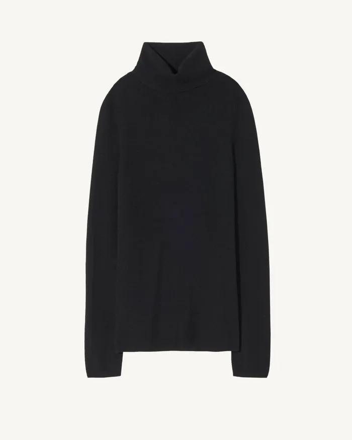 Nili Lotan LYNNETTE TURTLENECK Black Women Knits and Sweaters