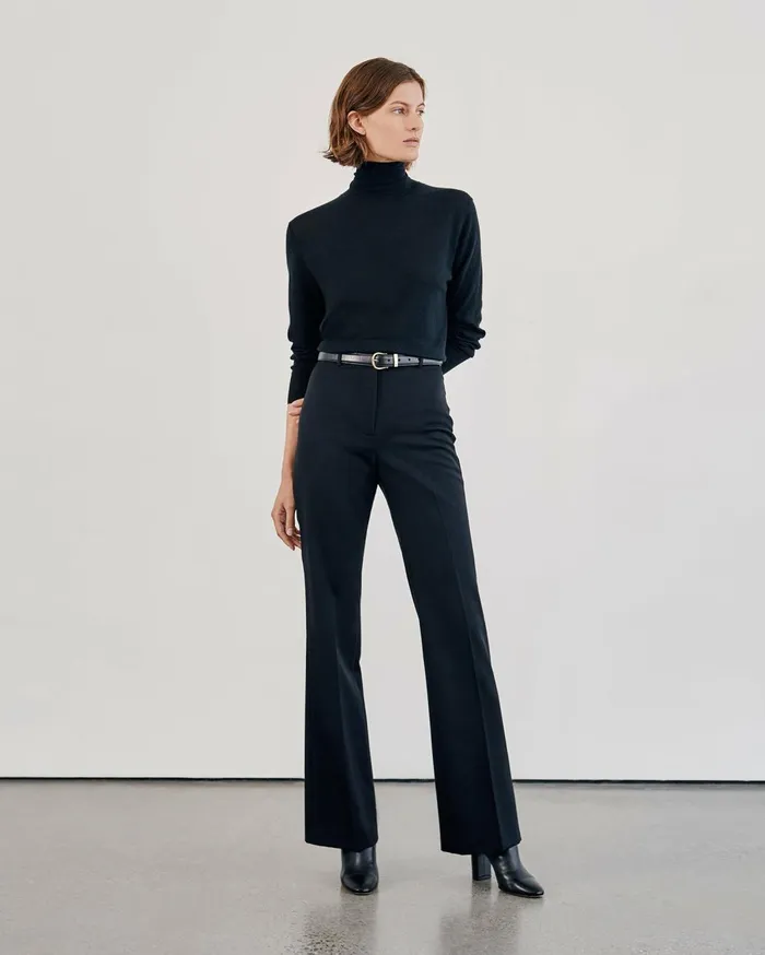 Nili Lotan LYNNETTE TURTLENECK Black Women Knits and Sweaters