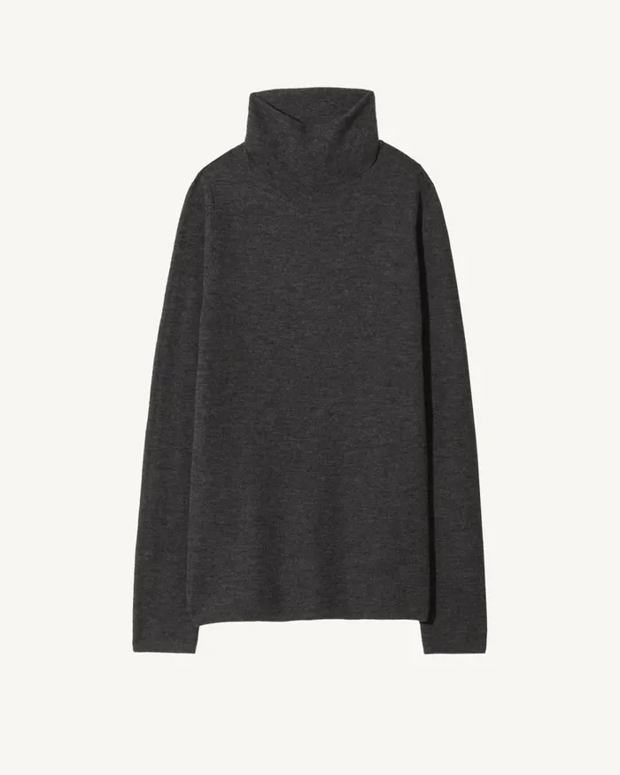 Nili Lotan LYNNETTE TURTLENECK Black Women Knits and Sweaters