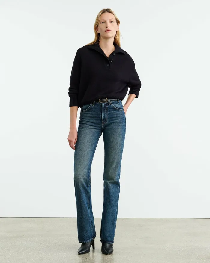 Nili Lotan RENATA CASHMERE SWEATER Ivory Women Knits and Sweaters