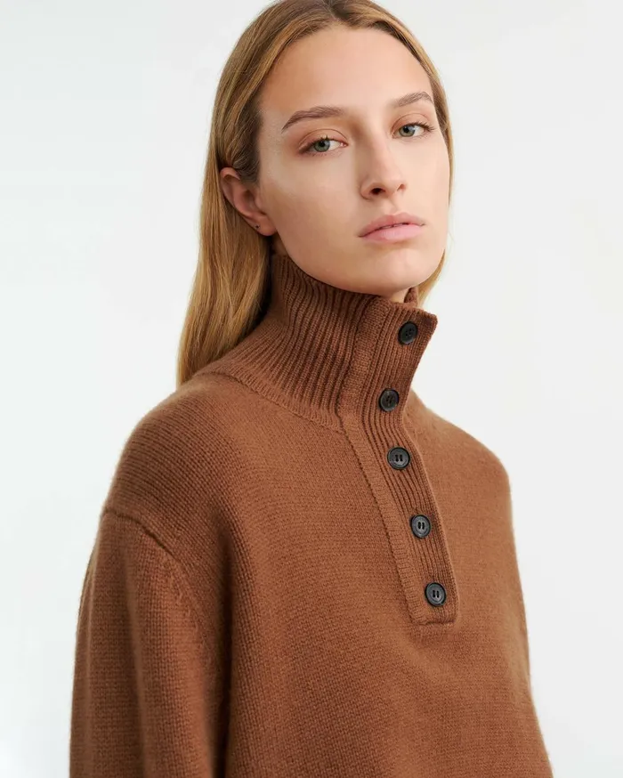 Nili Lotan RENATA CASHMERE SWEATER Ivory Women Knits and Sweaters