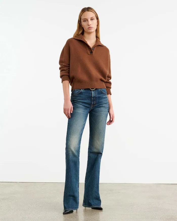 Nili Lotan RENATA CASHMERE SWEATER Ivory Women Knits and Sweaters