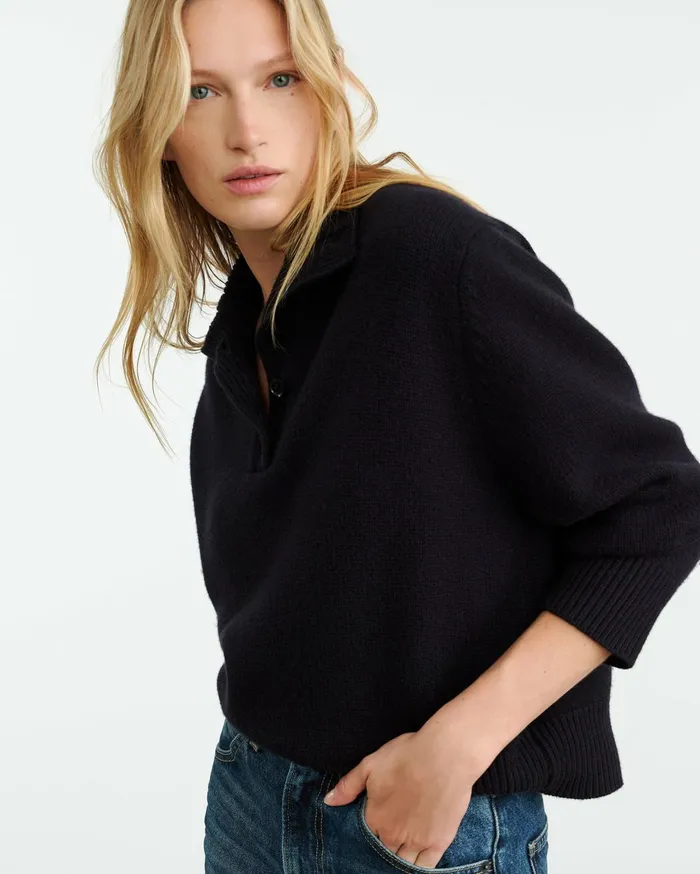 Nili Lotan RENATA CASHMERE SWEATER Ivory Women Knits and Sweaters