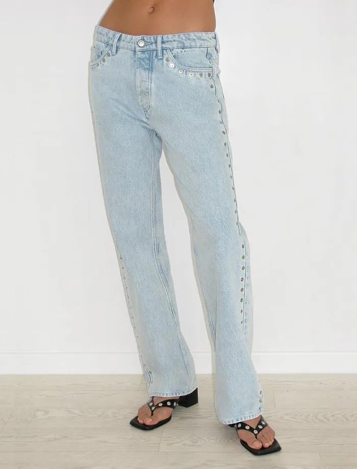 No 1699 Crowd Light Denim Women Paloma Wool Bottoms