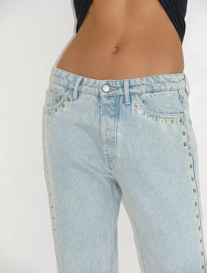 No 1699 Crowd Light Denim Women Paloma Wool Bottoms