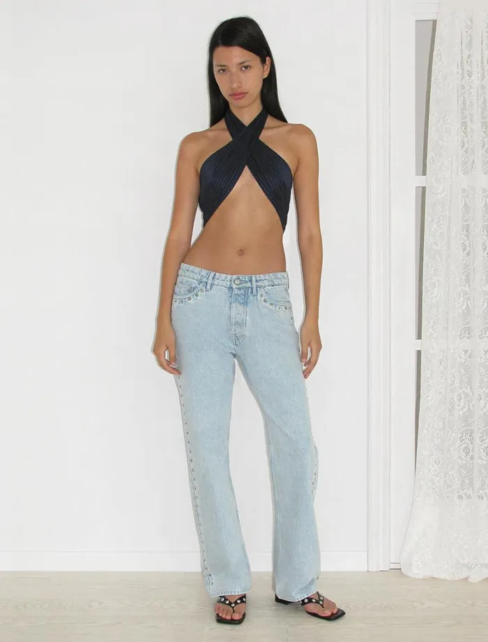 No 1699 Crowd Light Denim Women Paloma Wool Bottoms