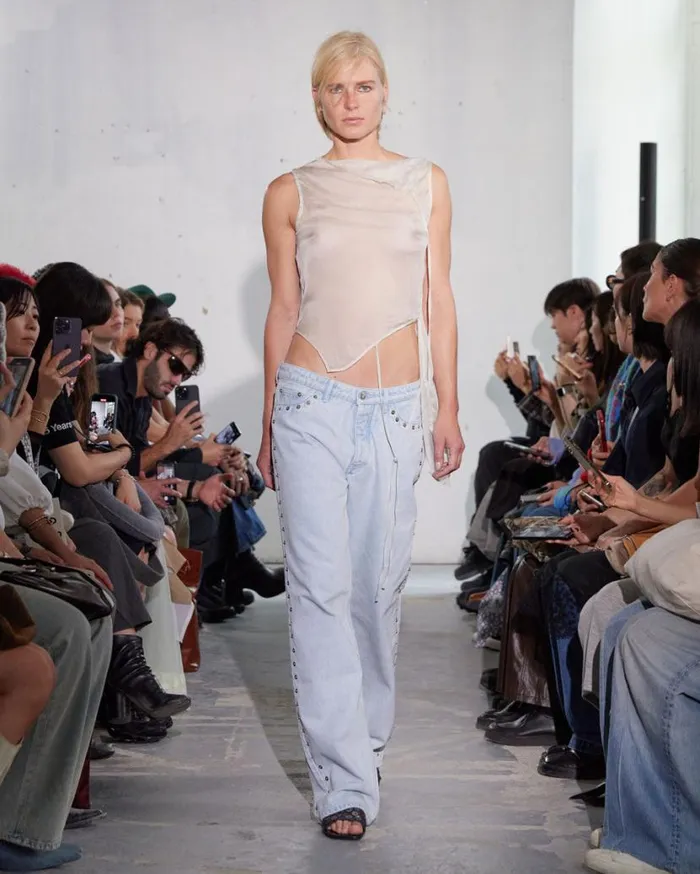 No 1699 Crowd Light Denim Women Paloma Wool Bottoms