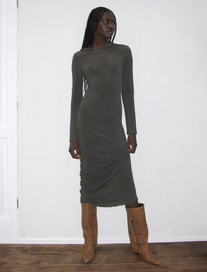 No 1702 Mob Dark Brown Women Paloma Wool Dresses