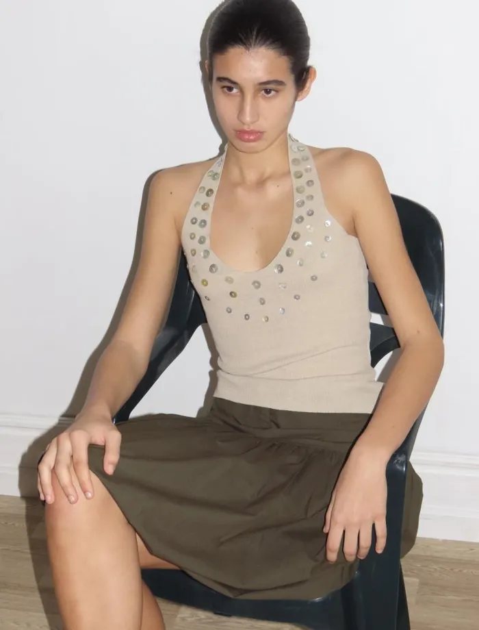 No 1895 Nerium Beige Women Paloma Wool Tops