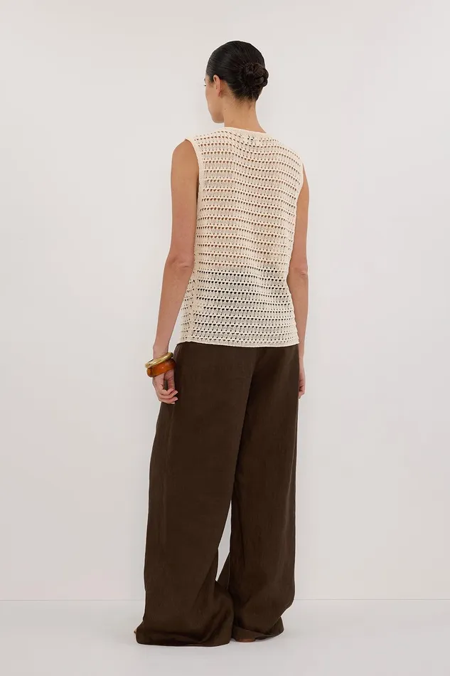 NOAH NATURAL CROCHET KNIT VEST Women DISSH Vests