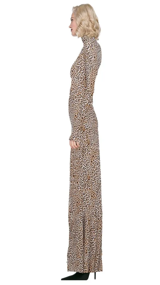 Norma Kamali Bottoms BIAS ELEPHANT PANT Bb Leopard 8211 Clothing