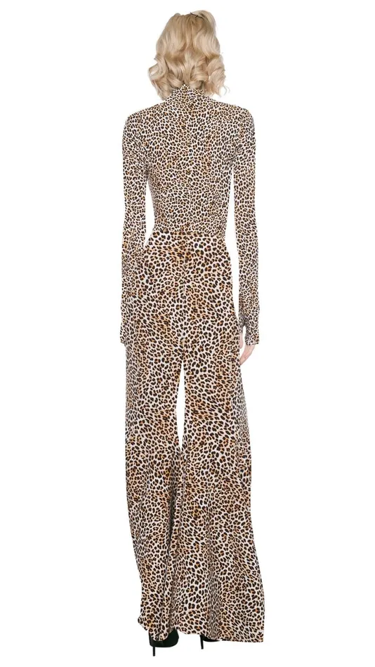 Norma Kamali Bottoms BIAS ELEPHANT PANT Bb Leopard 8211 Clothing