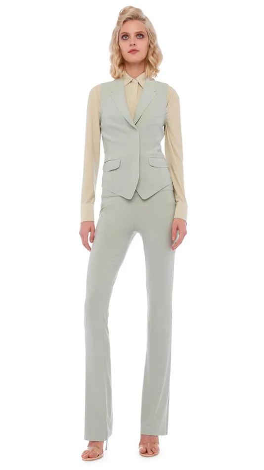 Norma Kamali Bottoms BOOT PANT Dried Sage 8211 Clothing