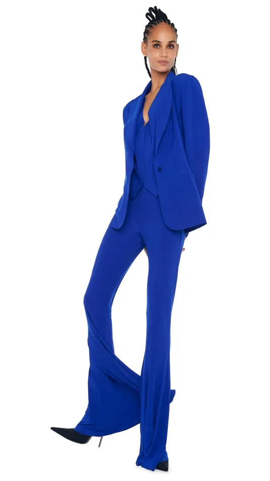 Norma Kamali Jackets CLASSIC SINGLE BREASTED JACKET Electric Blue 8211 Clothing Norma Kamali Jackets CLASSIC SINGLE BREASTED JACKET Electric Blue 8211 Clothing