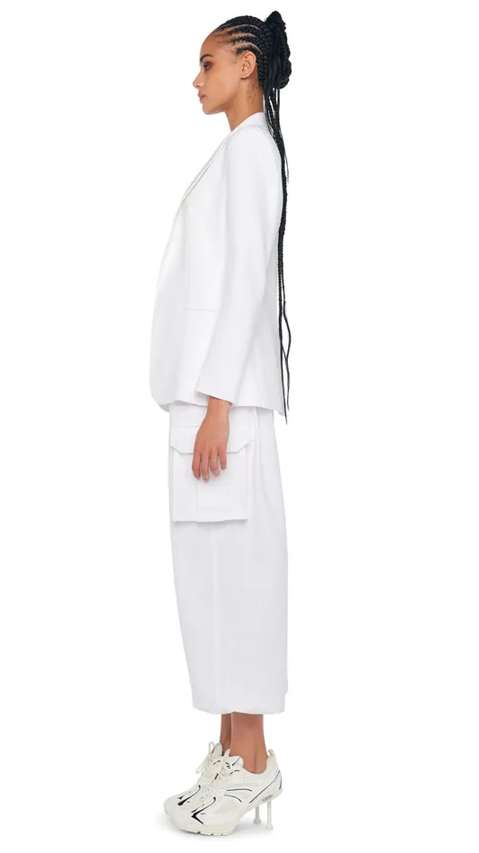Norma Kamali Jackets CLASSIC SINGLE BREASTED JACKET Snow White 8211 Clothing Norma Kamali Jackets CLASSIC SINGLE BREASTED JACKET Snow White 8211 Clothing