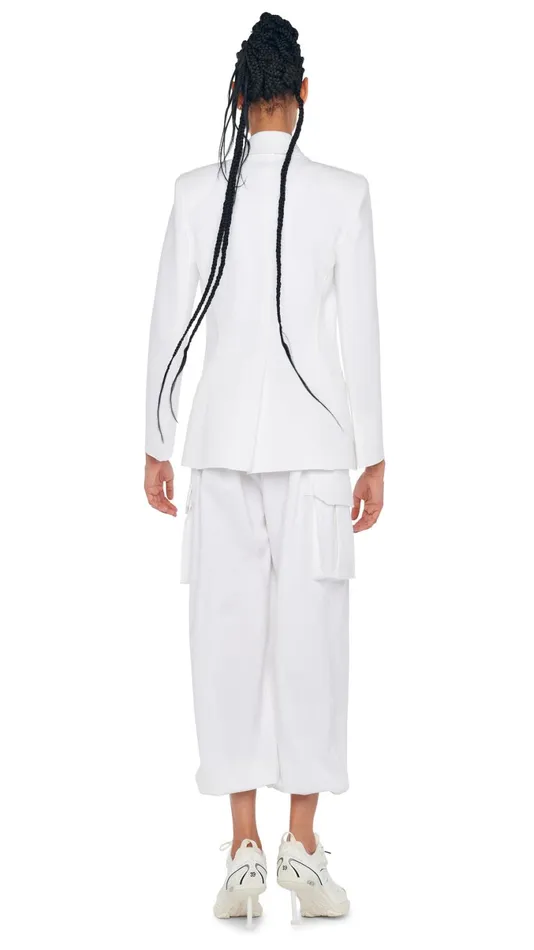 Norma Kamali Jackets CLASSIC SINGLE BREASTED JACKET Snow White 8211 Clothing Norma Kamali Jackets CLASSIC SINGLE BREASTED JACKET Snow White 8211 Clothing