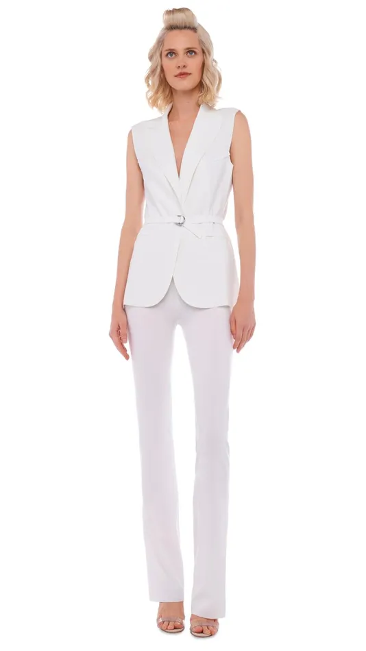 Norma Kamali Jackets SLEEVELESS SB JACKET Snow White 8211 Clothing