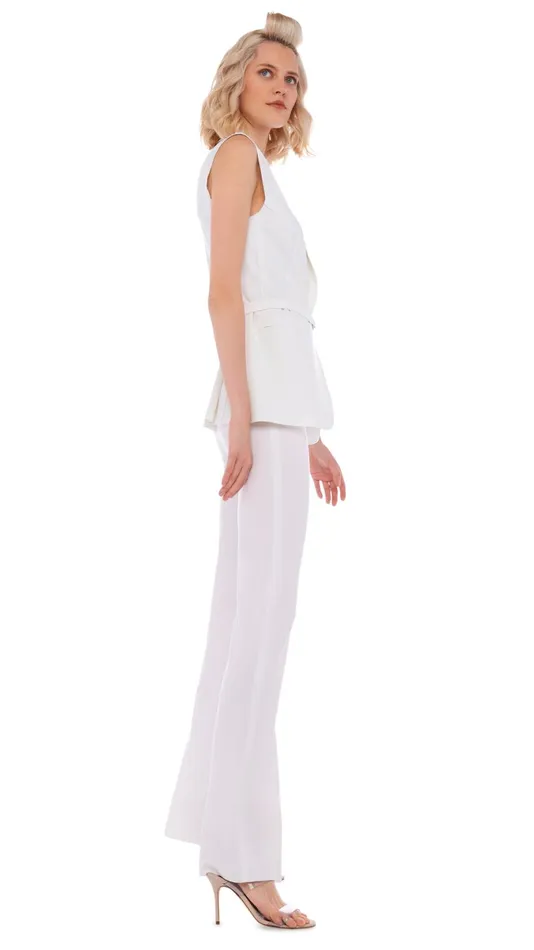 Norma Kamali Jackets SLEEVELESS SB JACKET Snow White 8211 Clothing
