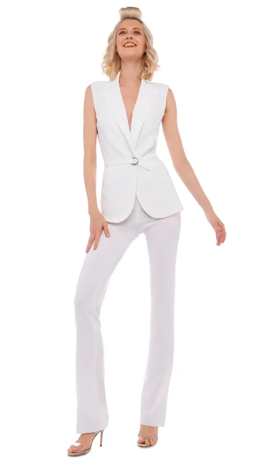 Norma Kamali Jackets SLEEVELESS SB JACKET Snow White 8211 Clothing