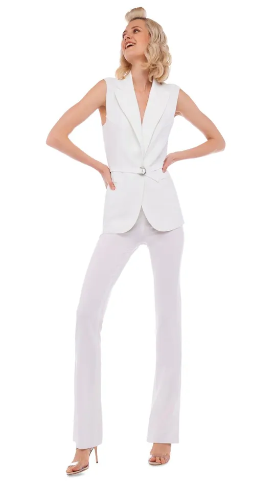 Norma Kamali Jackets SLEEVELESS SB JACKET Snow White 8211 Clothing