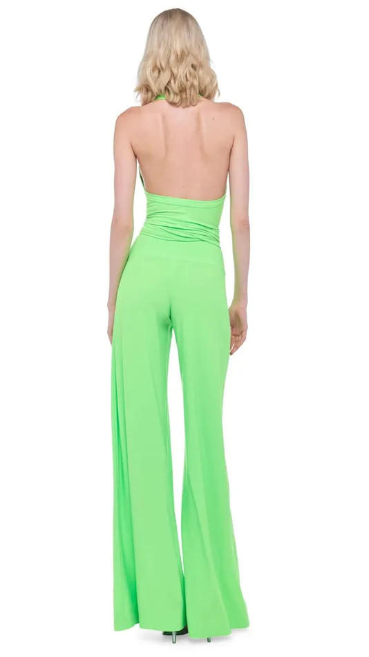 Norma Kamali Tops HALTER WRAP TOP Neon Green 8211 Clothing