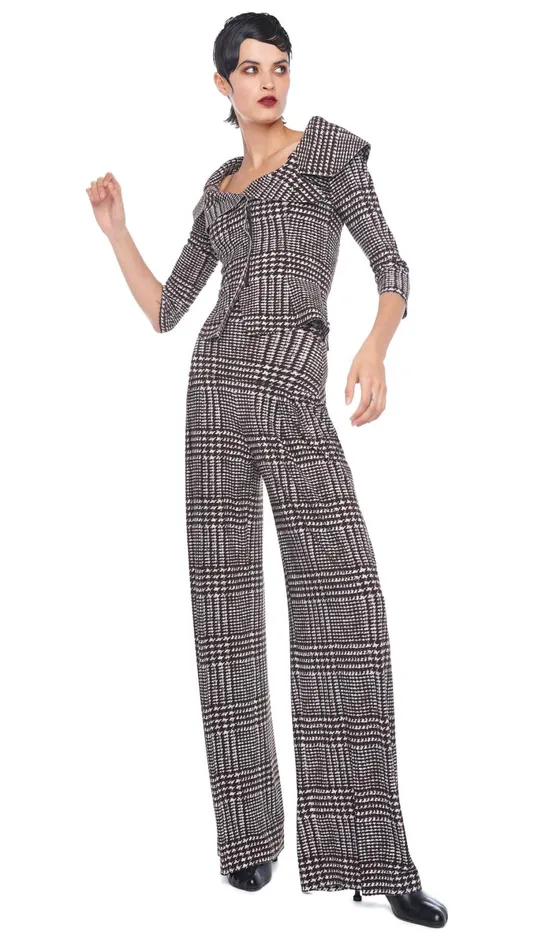 Norma Kamali Tops OFF SHOULDER SB JACKET Chocolate Glenn Plaid Tweed 8211 Clothing Norma Kamali Tops OFF SHOULDER SB JACKET Chocolate Glenn Plaid Tweed 8211 Clothing