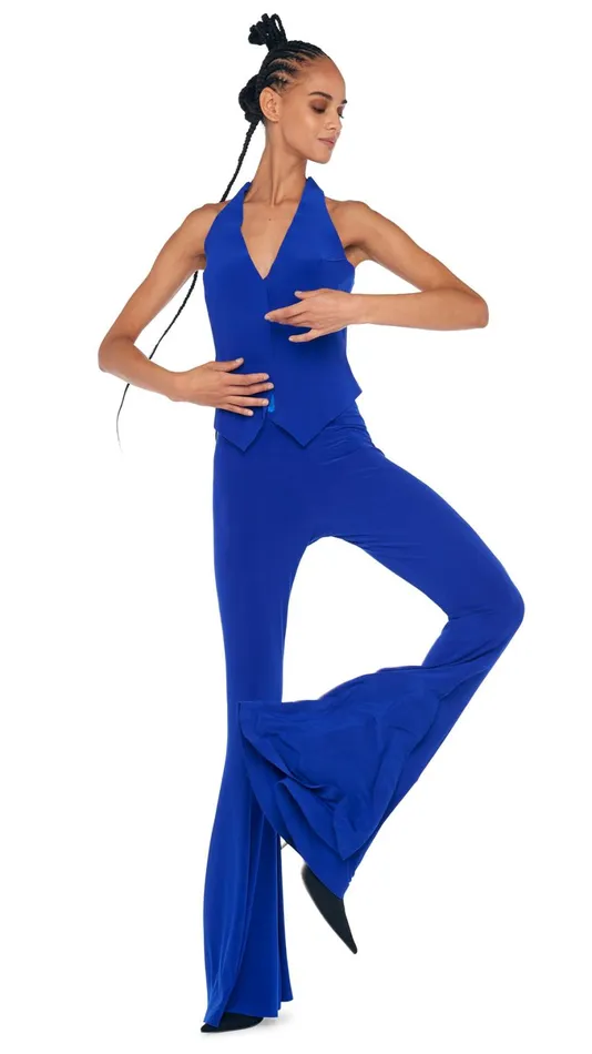 Norma Kamali Tops SIMPLE VEST Electric Blue 8211 Clothing