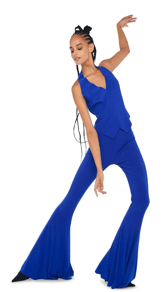 Norma Kamali Tops SIMPLE VEST Electric Blue 8211 Clothing