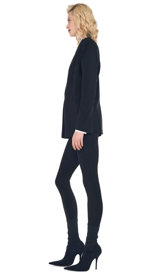Norma Kamali Wardrobe LEGGING W FOOTIE WO WAISTBAND With EASY FIT SINGLE BREASTED JACKET 8211 Clothing Norma Kamali Wardrobe LEGGING W FOOTIE WO WAISTBAND With EASY FIT SINGLE BREASTED JACKET 8211 Clothing