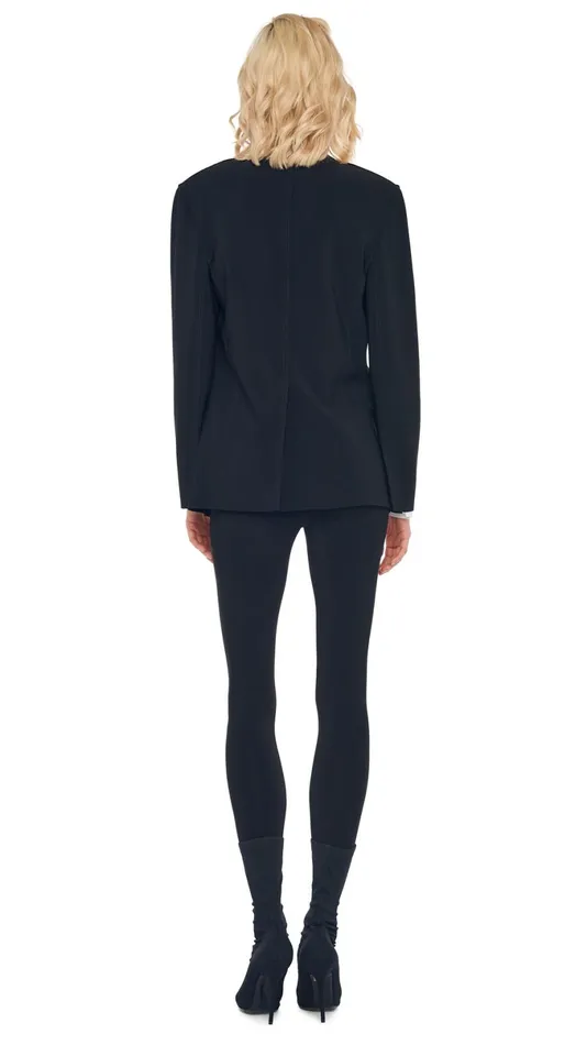Norma Kamali Wardrobe LEGGING W FOOTIE WO WAISTBAND With EASY FIT SINGLE BREASTED JACKET 8211 Clothing Norma Kamali Wardrobe LEGGING W FOOTIE WO WAISTBAND With EASY FIT SINGLE BREASTED JACKET 8211 Clothing