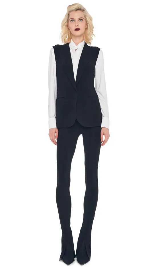 Norma Kamali Wardrobe SPAT LEGGING With SLEEVELESS SINGLE BREASTED JACKET 8211 Clothing Norma Kamali Wardrobe SPAT LEGGING With SLEEVELESS SINGLE BREASTED JACKET 8211 Clothing