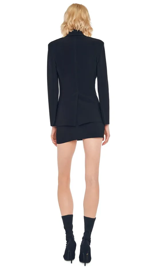 Norma Kamali Wardrobe STRAPLESS PICKLEBALL MINI DRESS With CLASSIC SINGLE BREASTED JACKET 8211 Clothing Norma Kamali Wardrobe STRAPLESS PICKLEBALL MINI DRESS With CLASSIC SINGLE BREASTED JACKET 8211 Clothing