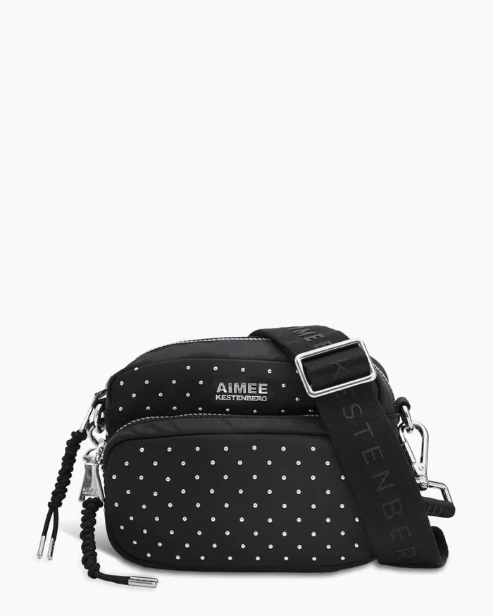 Nylon Camera Crossbody Black With Microstuds Women Aimee Kestenberg Crossbody Bags