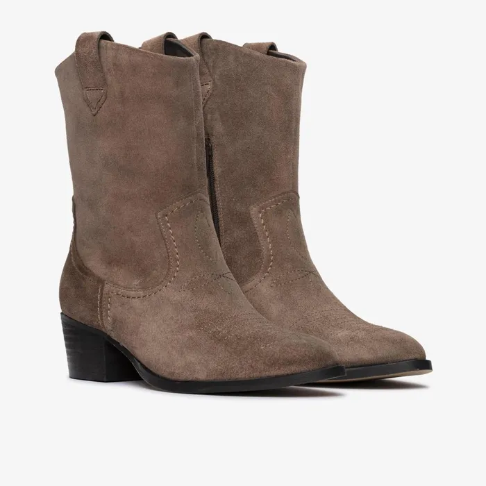 Octavia Up Taupe Suede Women Clarks Boots and Booties