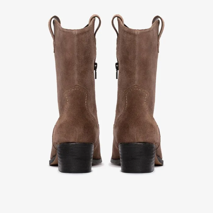 Octavia Up Taupe Suede Women Clarks Boots and Booties
