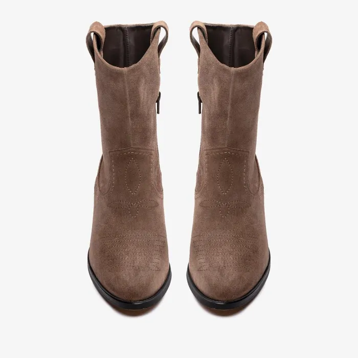 Octavia Up Taupe Suede Women Clarks Boots and Booties